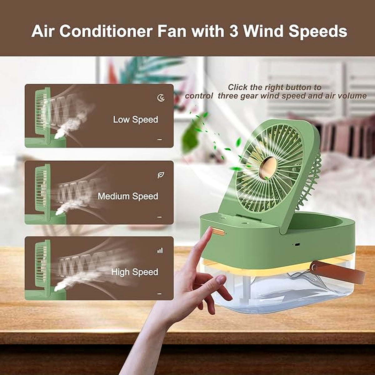 Portable Mini Air Conditioner Fan – Personal Cooling Fan for Home, Office & Travel