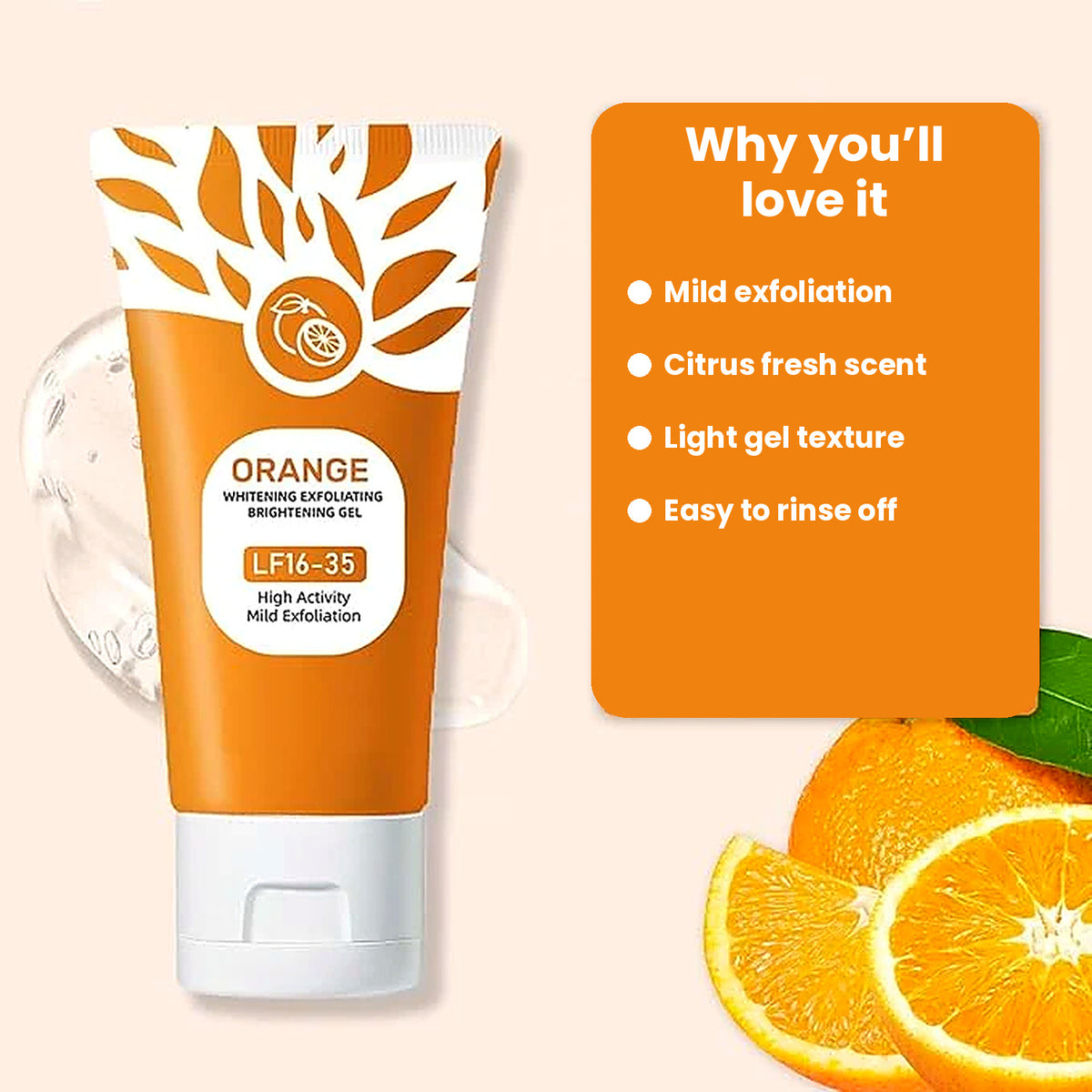 Orange Glow Brightening Gel - Smooth & Glowing Skin