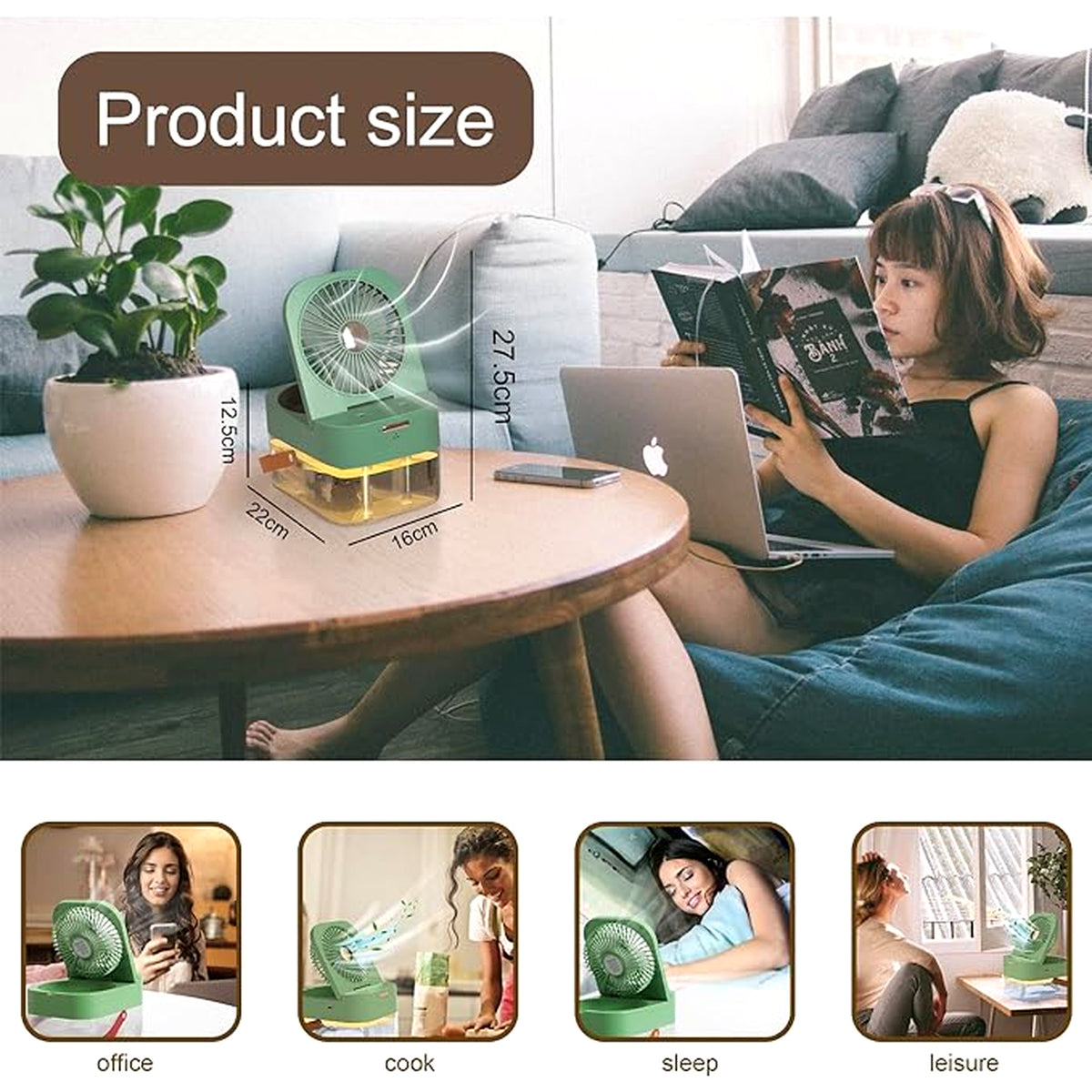 Portable Mini Air Conditioner Fan – Personal Cooling Fan for Home, Office & Travel